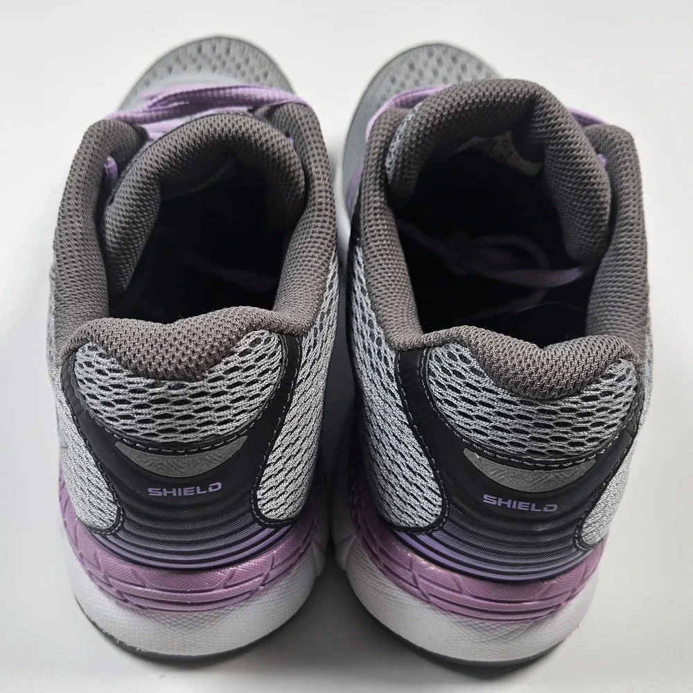 361 Degrees Womens Shield Shoes Sneakers Sz 9 Gray‎ Purple Running Athletic